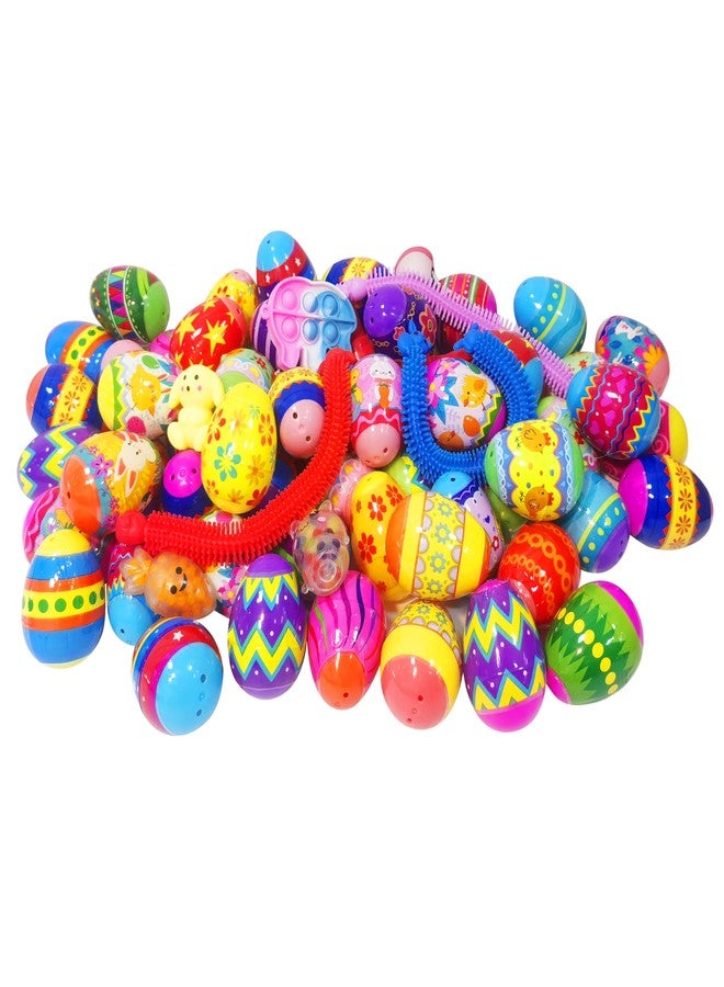 Cherislpy 36 Pack Prefilled Easter Eggs with Fidget Toys Bright Colorful Easter Eggs Prefilled with Variety Easter Stress Toys Inside Great for Kids Toddler Easter Basket Stuffers Eggs Fillers Party Favors - Image 3